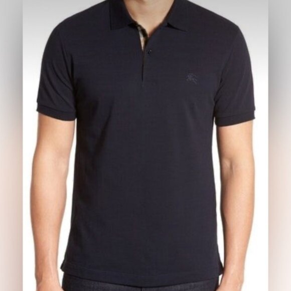 Burberry Eddie Polo Shirt Navy Blue Men’s XL - Picture 1 of 8